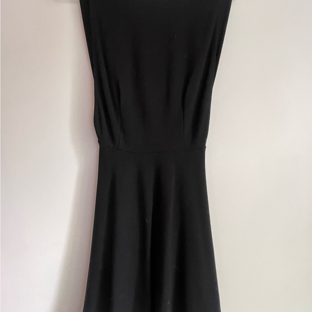 American Apparel Low Back Black Skater Dress